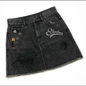 Marc Jacobs Embellished Denim Mini Skirt - RARE Size 27